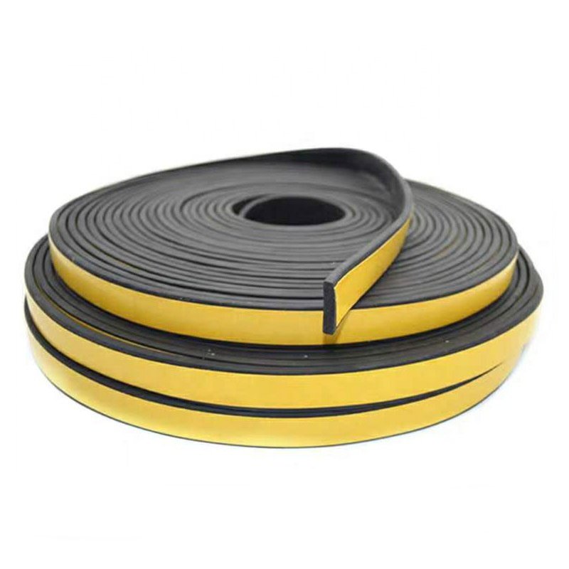 Manufacturer Automotive Silicone sealing strip Self Adhesive Black Flat Epdm Rubber Foam Seal EPDM self-adhesive sealing strip