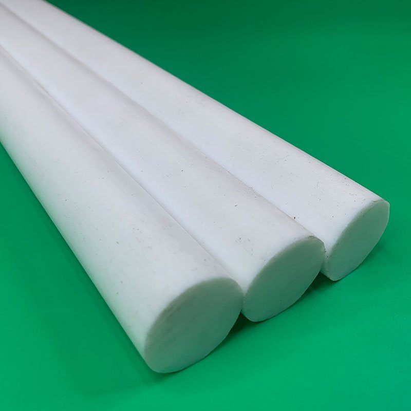 High strength fluoroplastic extruded solid plastic PTFE rods