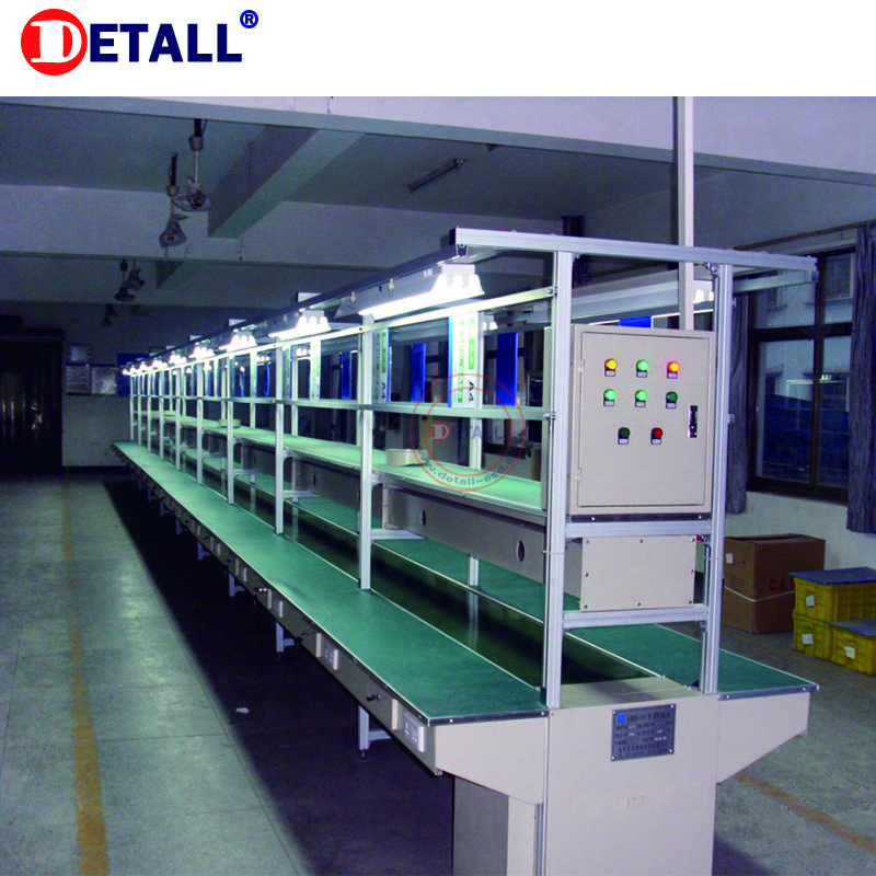computer and mobile phone pvc belt conveyor assembly table production assembly line