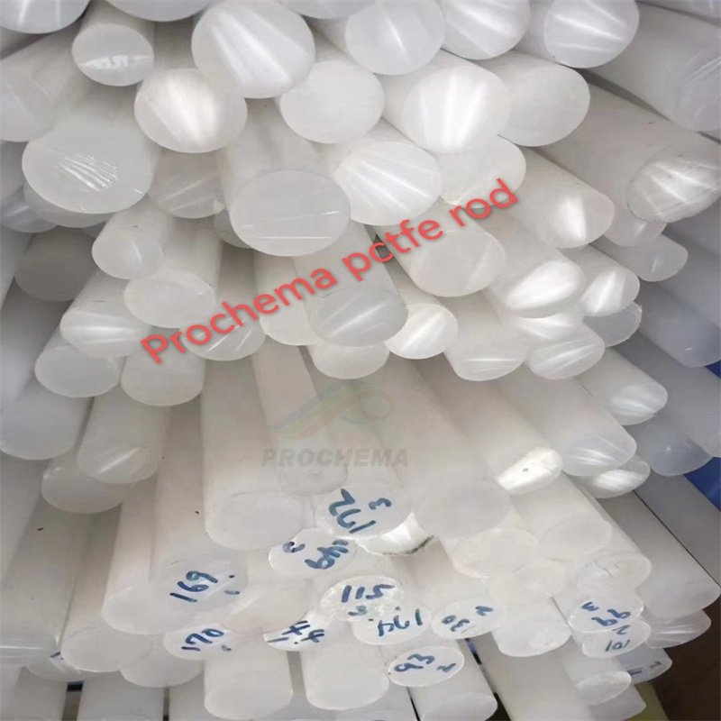 Good price insulated extruded and molded PCTFE low temperature rod natural PCTFE rod bar plastic rod