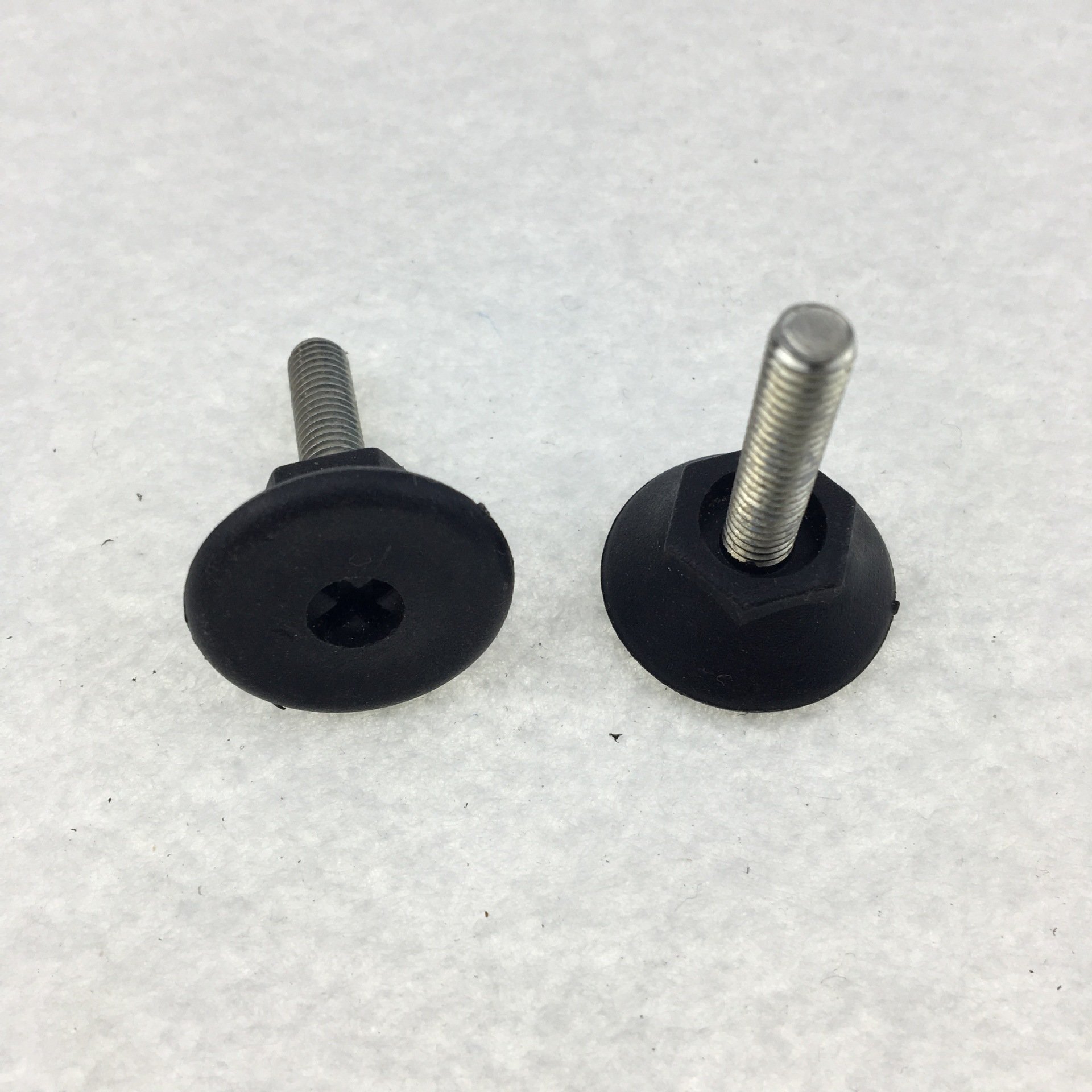 M8*14 Adjustable Stainless Steel Square Tube Shelf Support Feet Rubber m6m8 m10 Foot pads with screw rod rubber feet