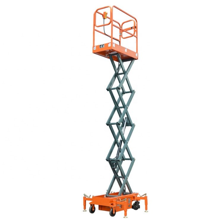 200kg 20ft 25ft All-terrain Crawler Hydraulic Scissor Man Lift Table Electric Mobile Aerial Work Platform for Fruit Picking