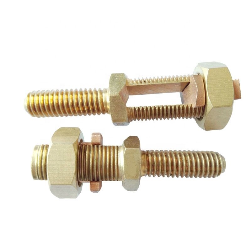 Ground Block Wire Connector ROD Wire Clamp Copper Brass Grounding Split Bolt