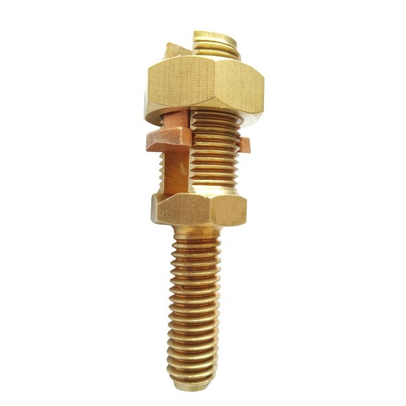 Ground Block Wire Connector ROD Wire Clamp Copper Brass Grounding Split Bolt