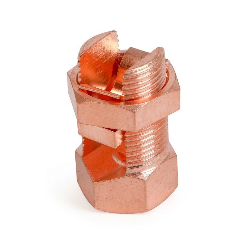 Ground Block Wire Connector ROD Wire Clamp Copper Brass Grounding Split Bolt