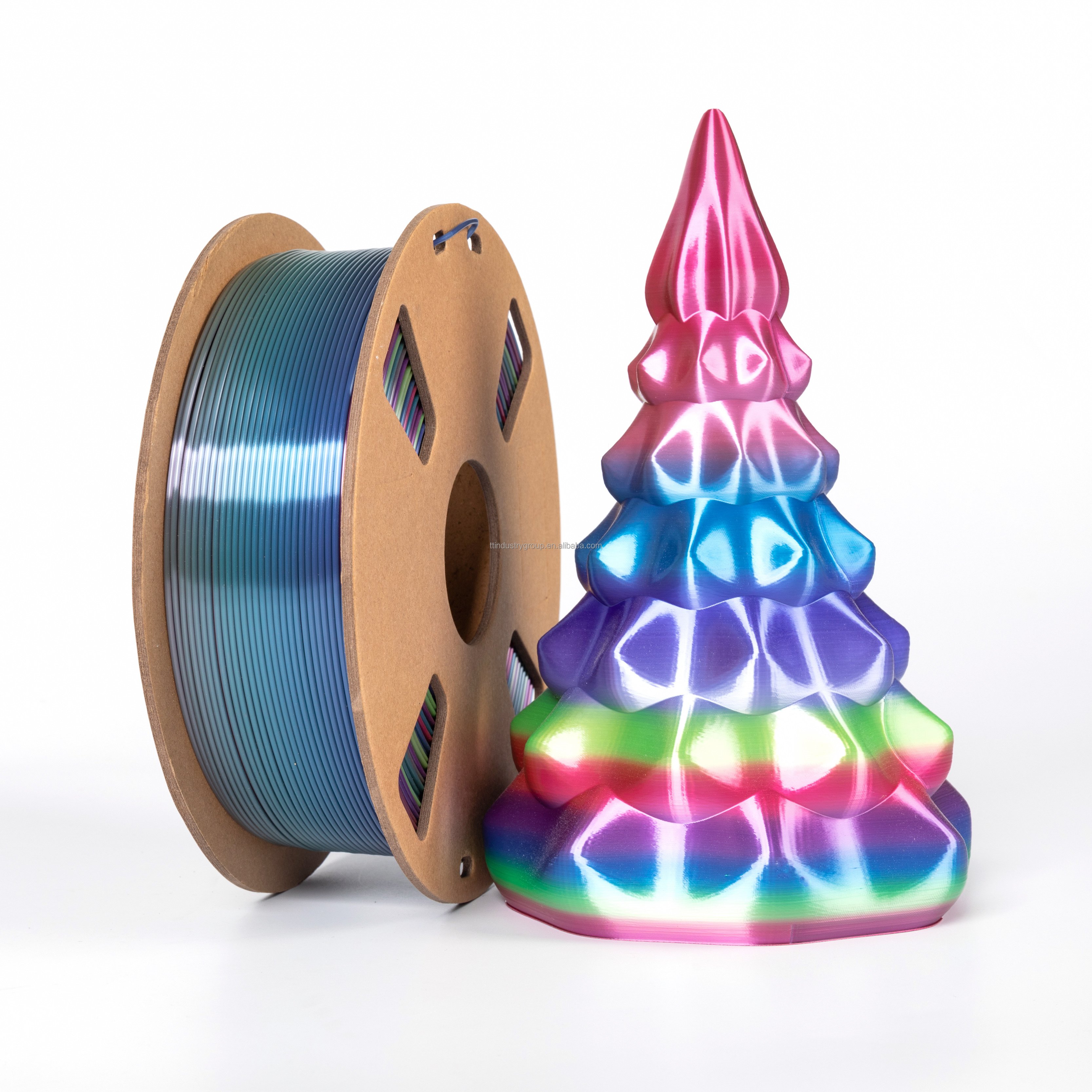 2023 Hot Sell Eco Friendly 100% Biodegradable Rainbow PLA Filament For 3D Printing
