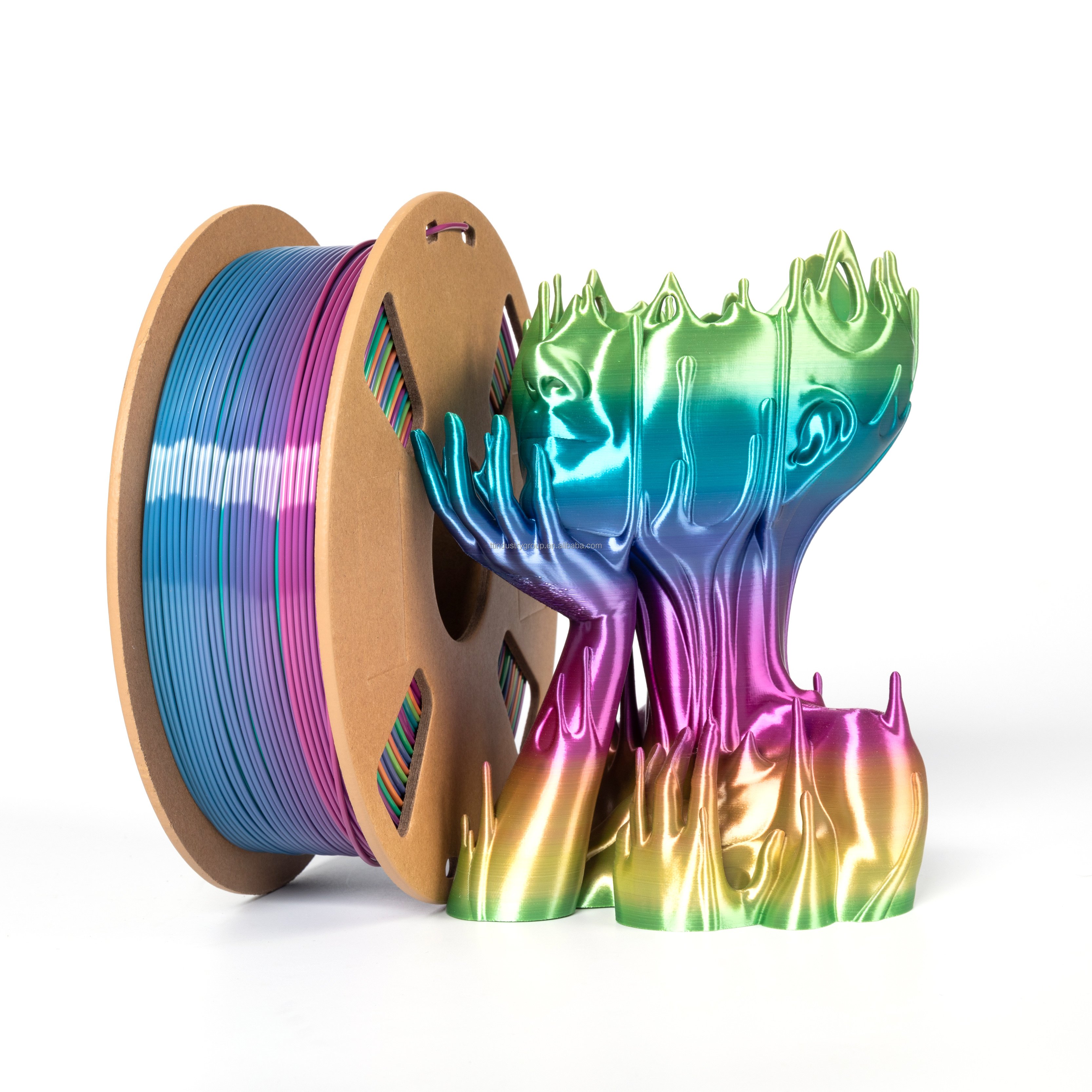 2023 Hot Sell Eco Friendly 100% Biodegradable Rainbow PLA Filament For 3D Printing