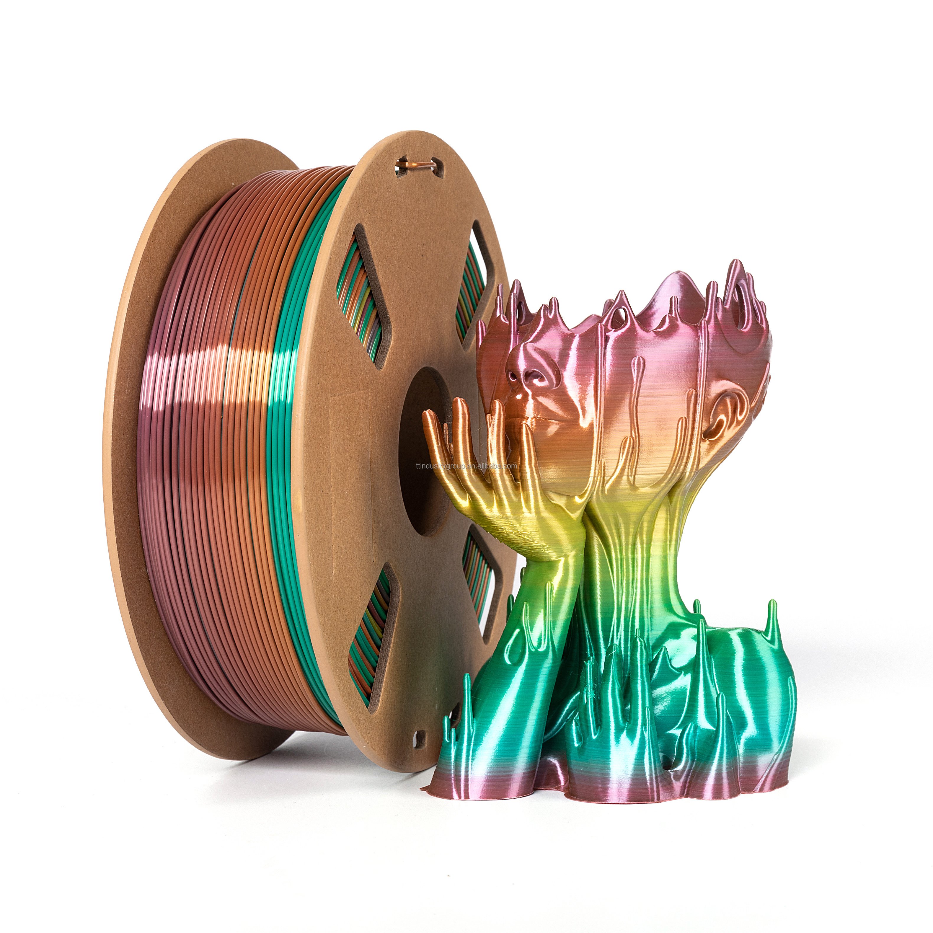 2023 Hot Sell Eco Friendly 100% Biodegradable Rainbow PLA Filament For 3D Printing