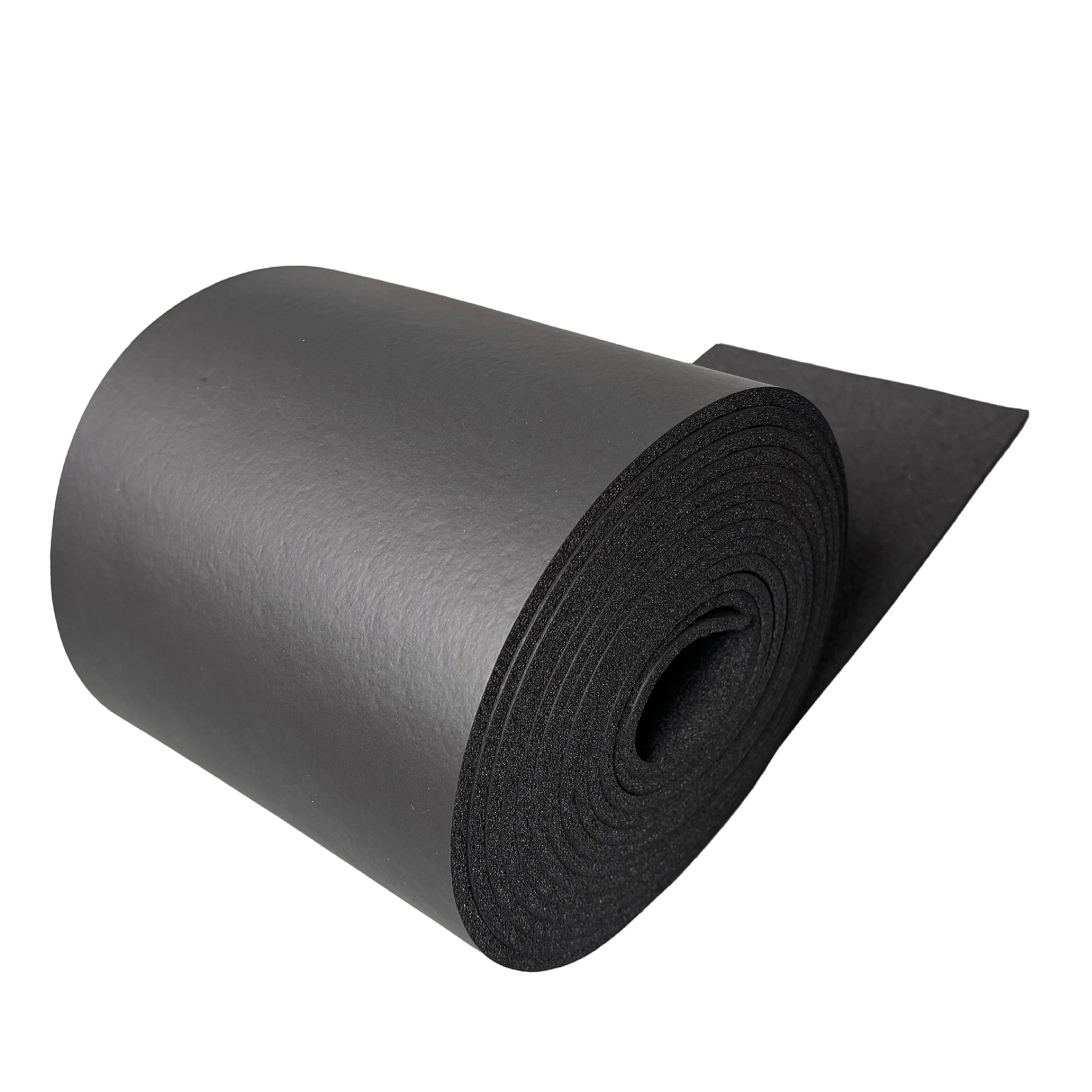 Flexible shock absorption elastomeric thermal insulation foam NBR/PVC rubber foam sheet/roll for chilled water installations