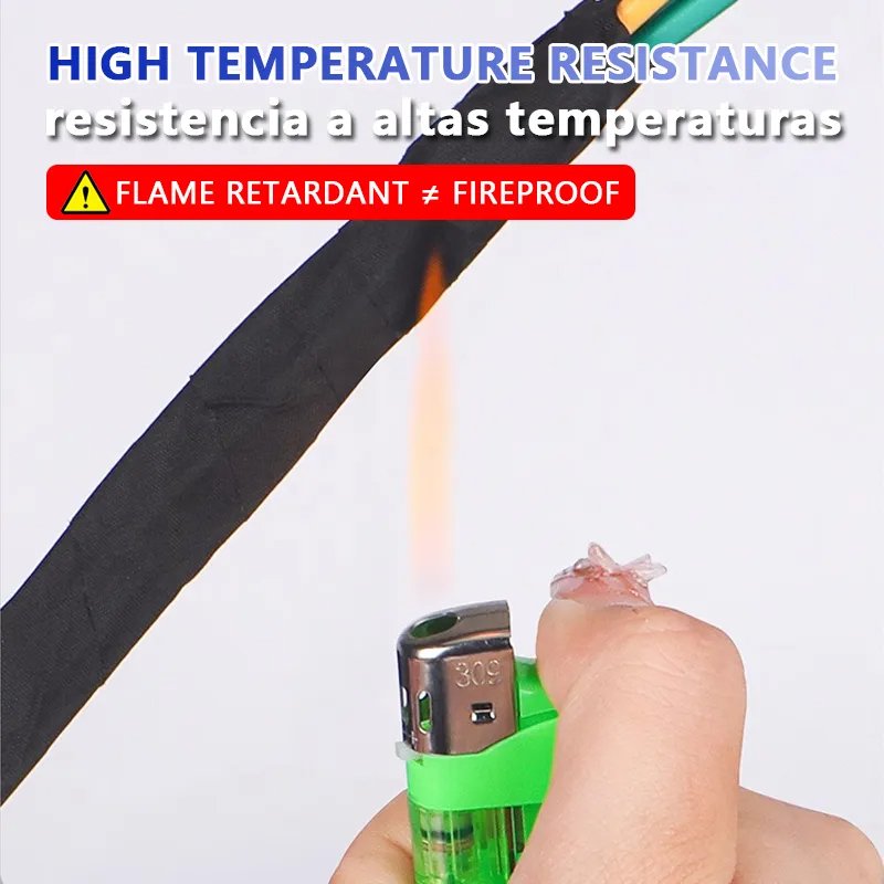 Wiring Harness Tape High Temp Wire Cable Loom Self-Adhesive Fabric Tape for Electrical Automotive Engine Harness Wrap Protection