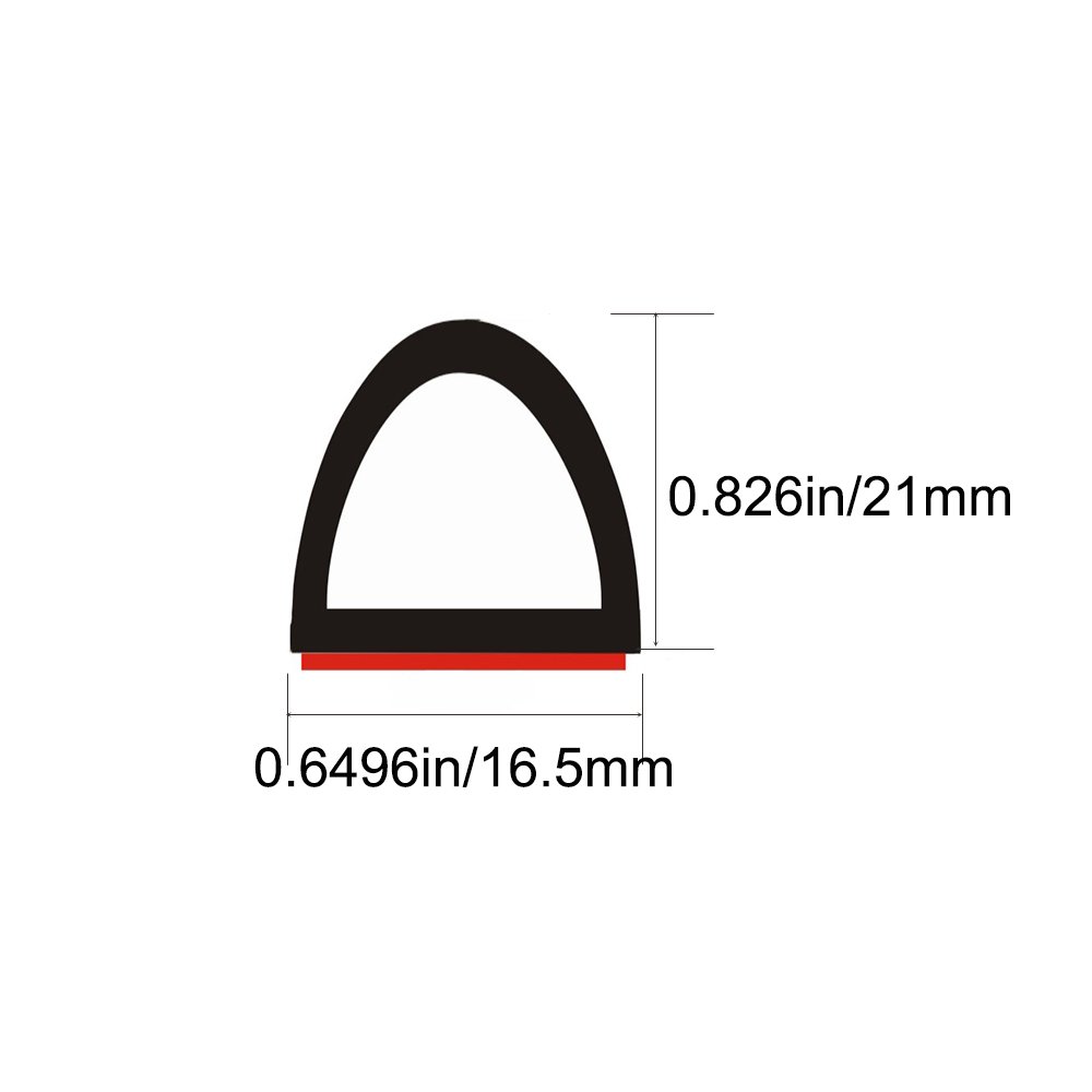 D-Shape Glass Sealing Strip Large Size Self-Adhesive EPDM Foam with Strong Adhesion for Marine Applications Waterproof