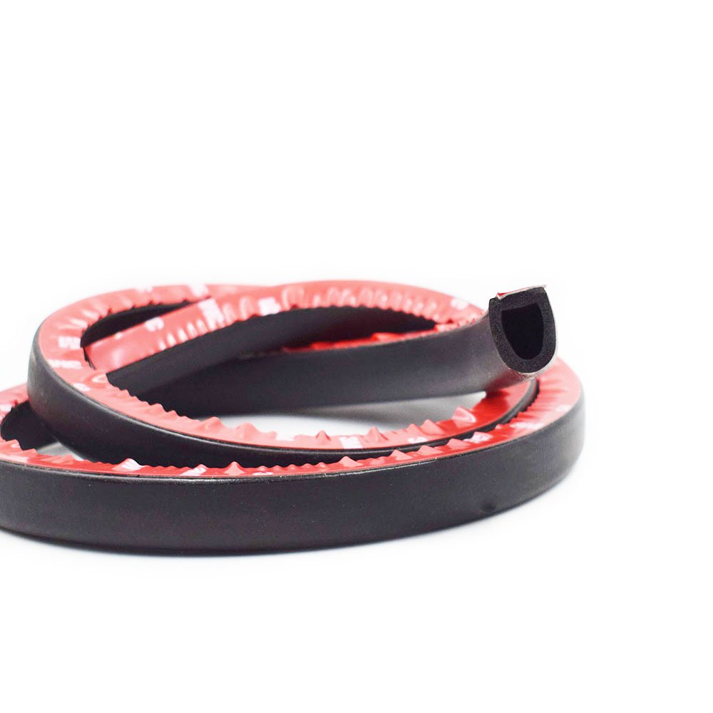 D-Shape Glass Sealing Strip Large Size Self-Adhesive EPDM Foam with Strong Adhesion for Marine Applications Waterproof