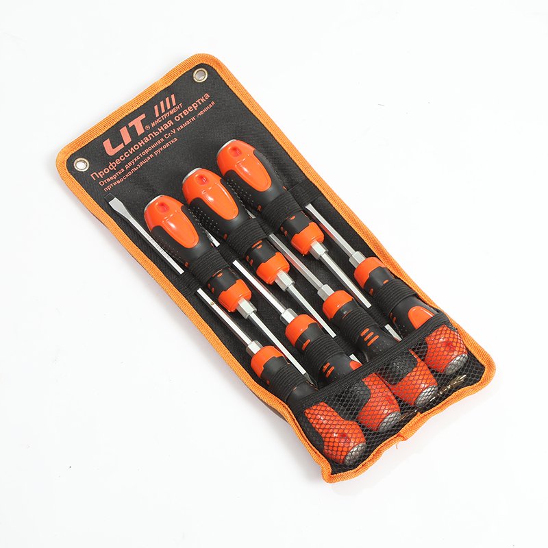 LIT Wholesale Plastic Handle Screw Batch Straight Milling Iron Screw Driver Screwdriver Set