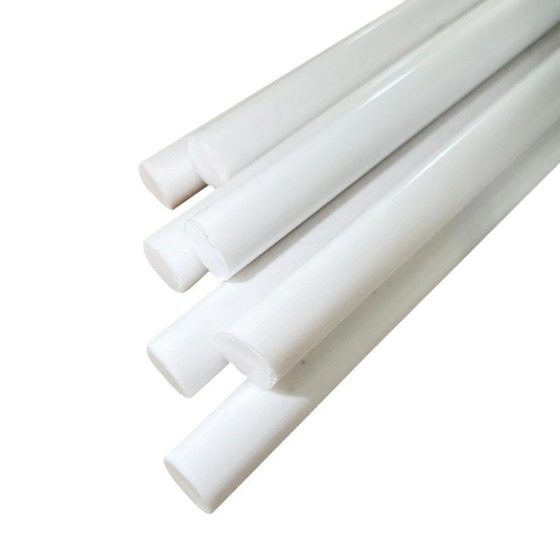 Custom High-Temperature Wear-Resistant White Solid PTFE Plastic Rods Custom PTFE Cylindrical Rods Plastic Rods