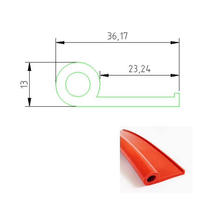 Wholesale ODM Customized Silicone Rubber Composite P Type Silicone Seals Silicone Rubber