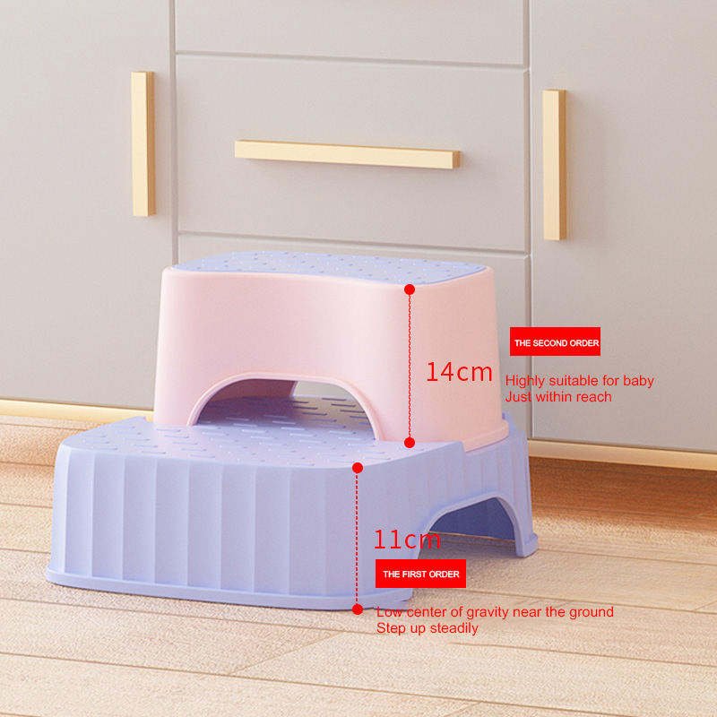 Good quality soft rubber surface 2 step anti slip potty step stool for kids Kitchen 2 Step Stool