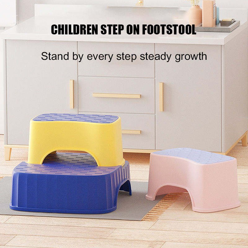 Good quality soft rubber surface 2 step anti slip potty step stool for kids Kitchen 2 Step Stool