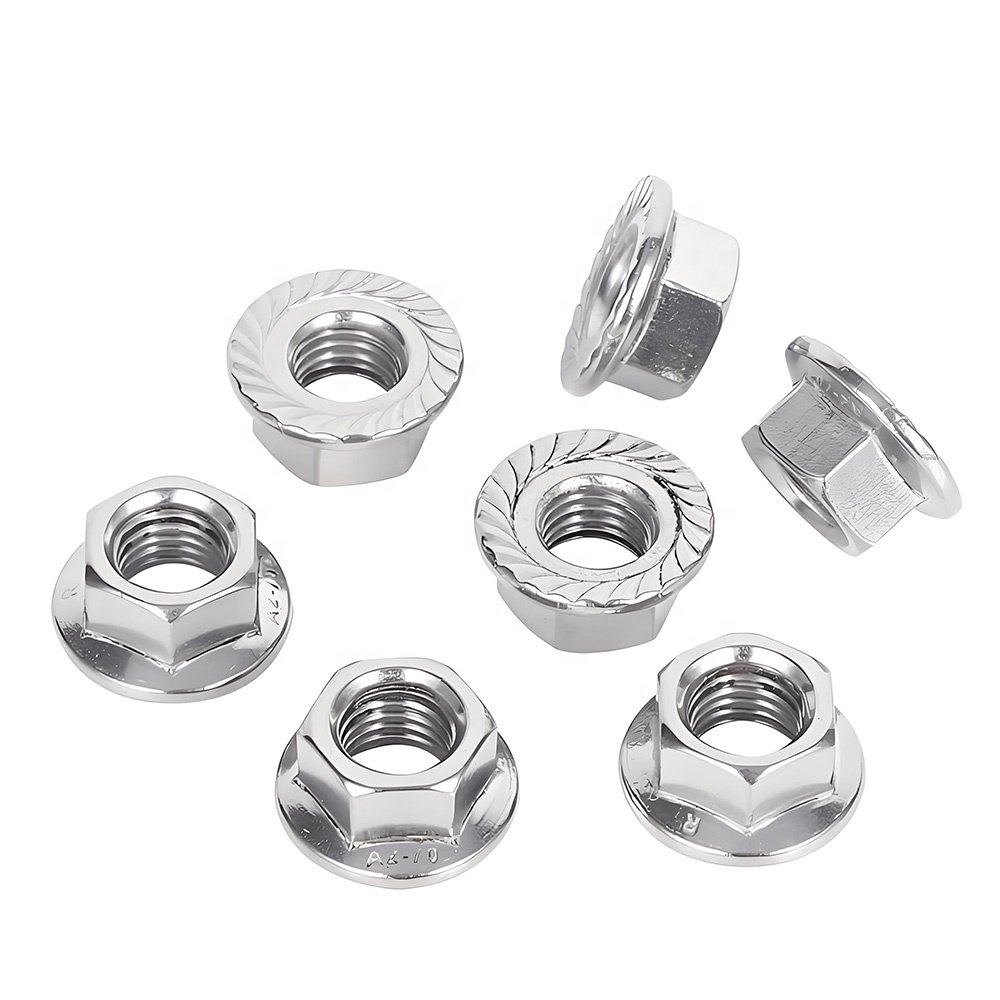 Stainless Steel Ss Blind Serrated Flanged Hexagon Lock M2 M3 M4 M5 M6 M7 M8 M9 M10 M15 M30 Insert T Furniture Flange Hex Nuts