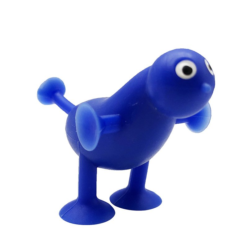 ZF164 Trending products 2020 cartoon animal suction cup toy rubber sucker innovative thinking creative educational kids