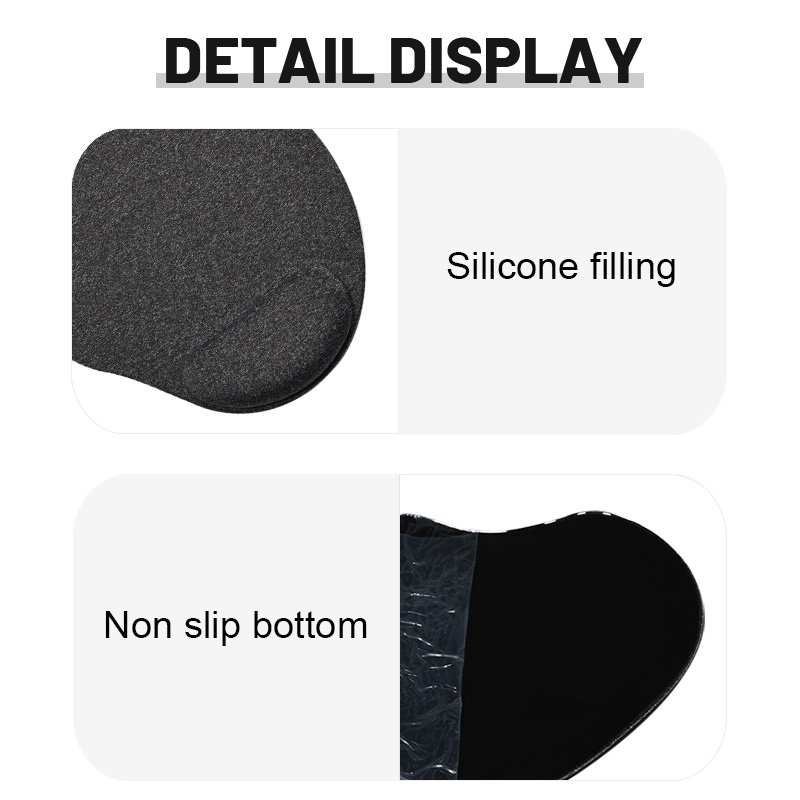 Ergonomic Non-Slip PU Base Memory Foam Gel Computer Mouse Mat Gaming Mouse Pad