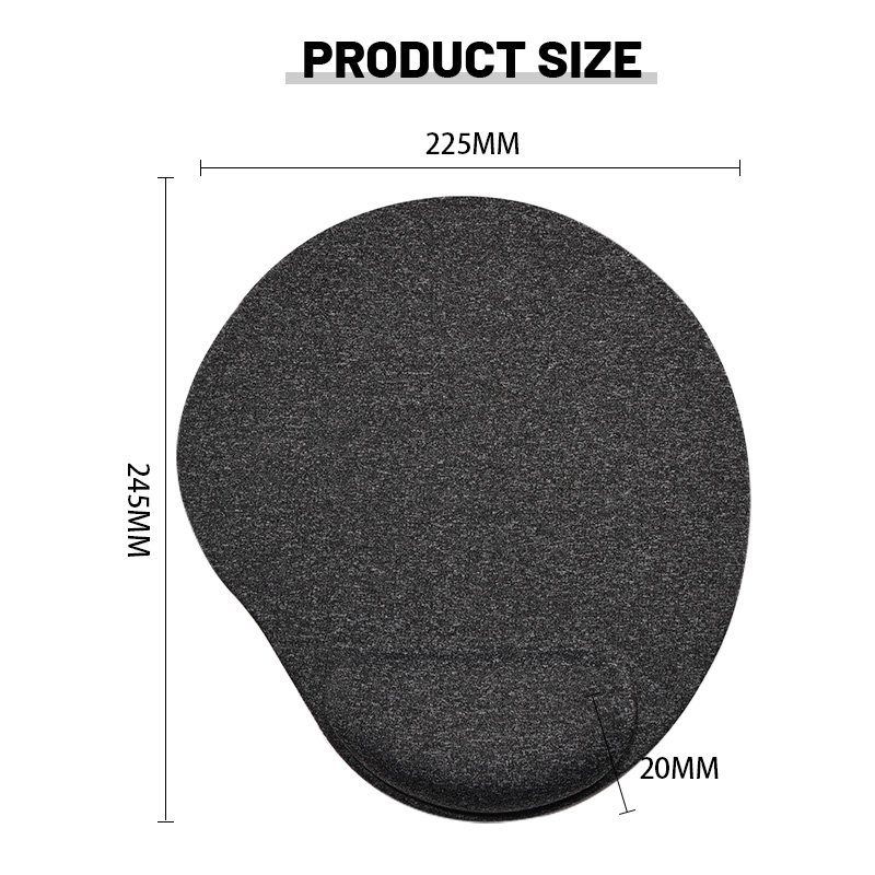 Ergonomic Non-Slip PU Base Memory Foam Gel Computer Mouse Mat Gaming Mouse Pad