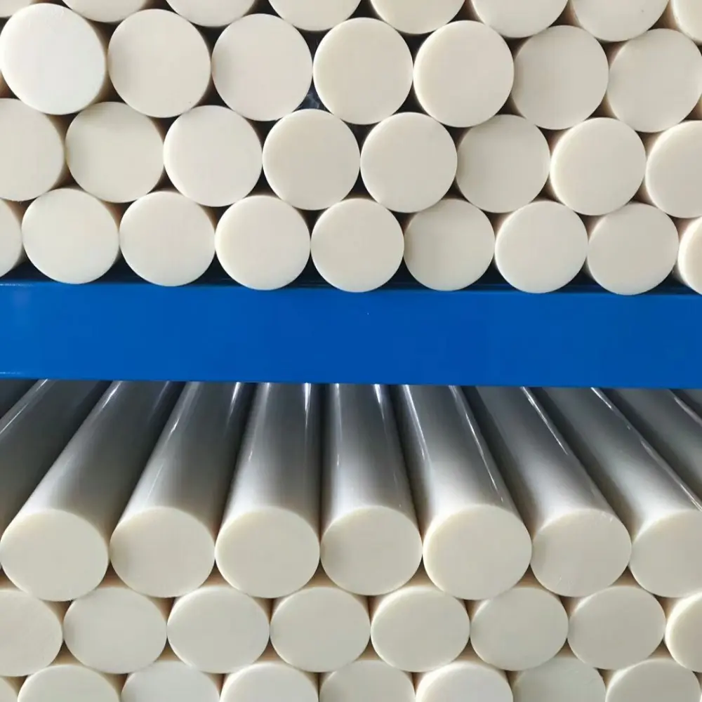 blue nylon mc901 rod white solid flexible plastic nylon threaded rod plastic polyamide pa6 mc nylon rod bars