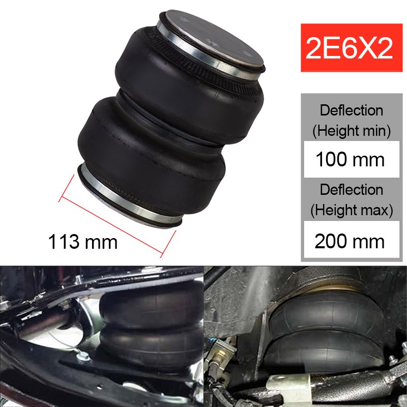 2E6X2 Air ride suspension Double convolute rubber air spring/air bag Bellows shock absorber