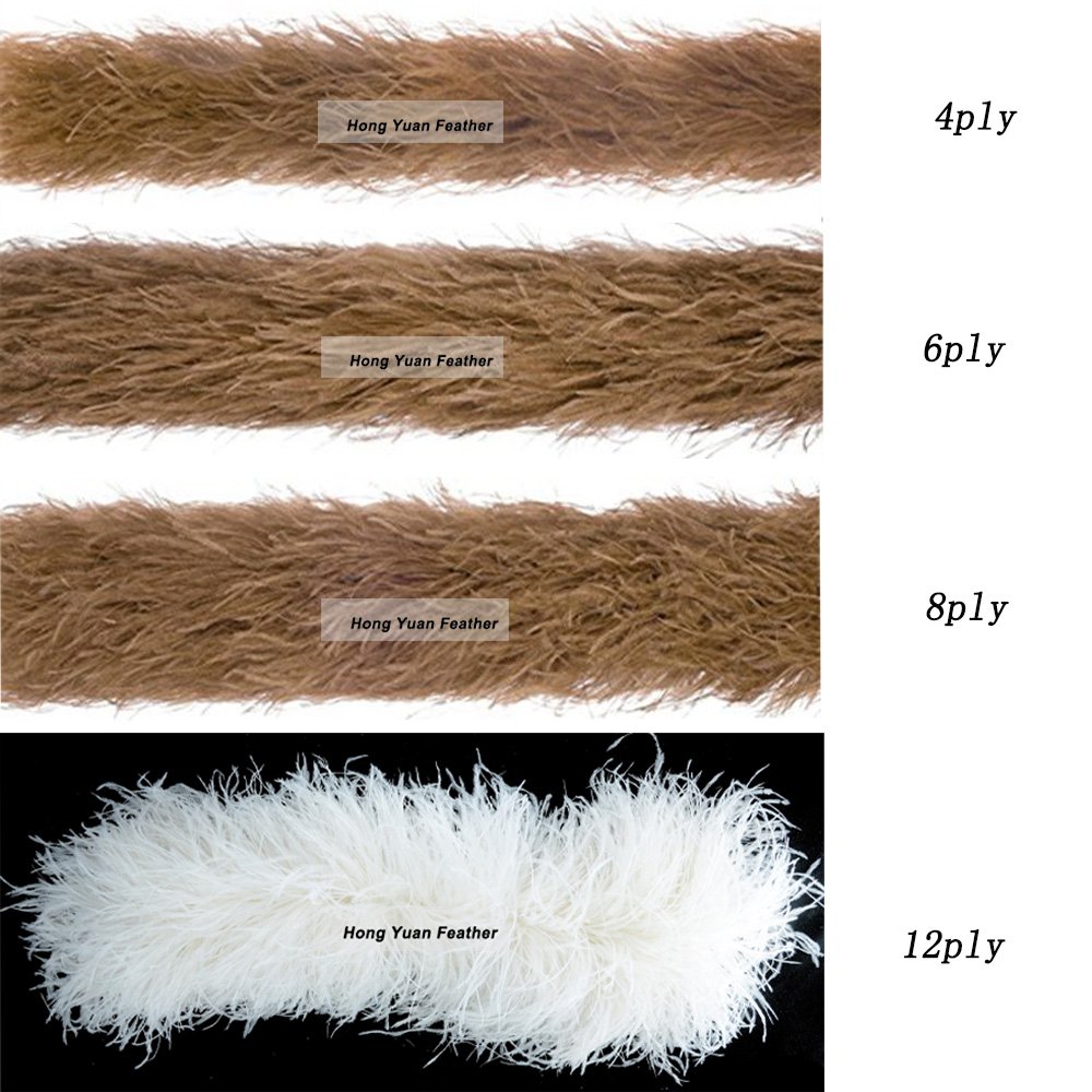 Eco-friendly DIY Economic quality cheap 5ply white high quality fully red black Feathers big feather boa decorations for sale