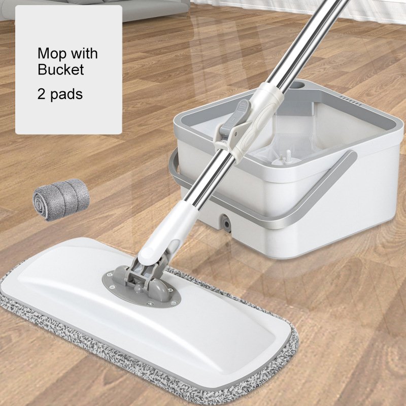 Self Separation Dirty and Clean Water System Spin Flat Mop and Bucket Set