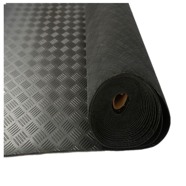 Anti Slip Eco Friendly Non Toxic Checker Pattern Rubber Floor Mat Sheet