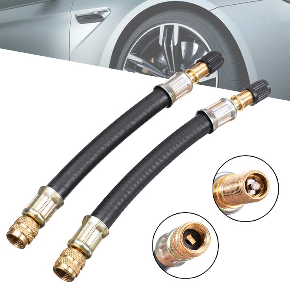 Tire Valve Stem Extension Adapter Tire Valve Extension Inflatable Rubber Hose Steel Wire Tyre Valve Extension