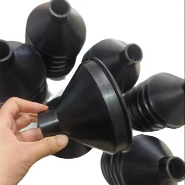 Custom Made Silicone Funnel Tear Resistant Rubber Sleeve Injection Molded Rubber Part