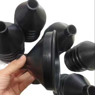 Custom Made Silicone Funnel Tear Resistant Rubber Sleeve Injection Molded Rubber Part