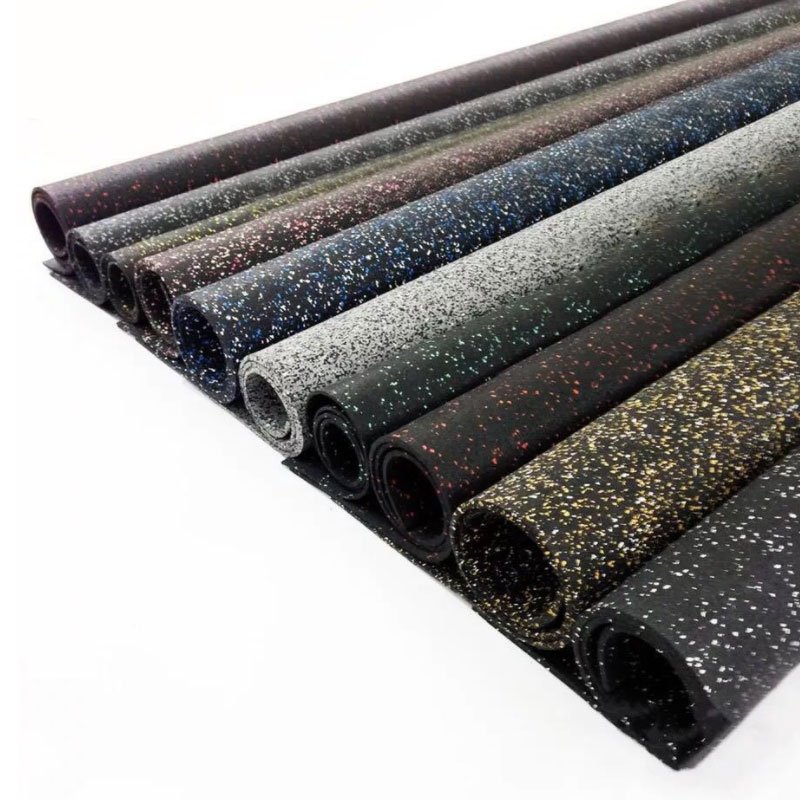 Gym floor mat cushioning floor rubber coil cushioning pad sound-proof dumbbell movement rubber mat