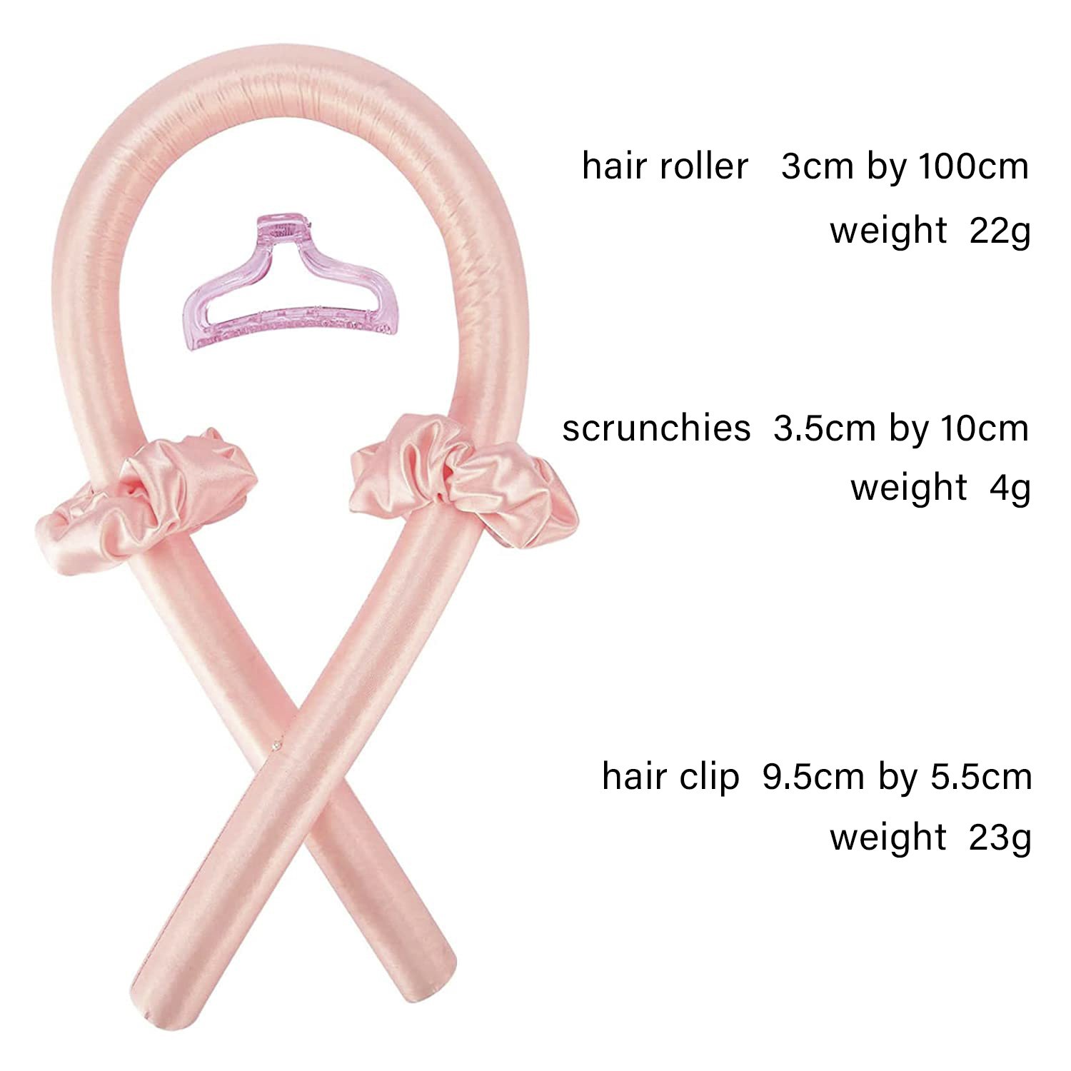 QIYUE Heatless Hair Roller Rods For Long Hair Soft Silk Curls no heat Jumbo Large Big Curler