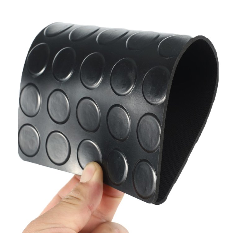 workshop rubber floor non toxic Anti-slip Coin Pattern Rubber Sheet floor mat rolls