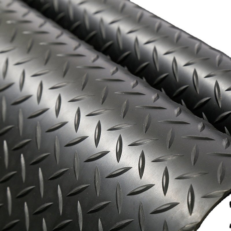 Willow leaf pattern rubber pad/Non-slip pattern plate/sample free Anti Slip Diamond Willow Leaf Rubber Sheet Mat flooring roll