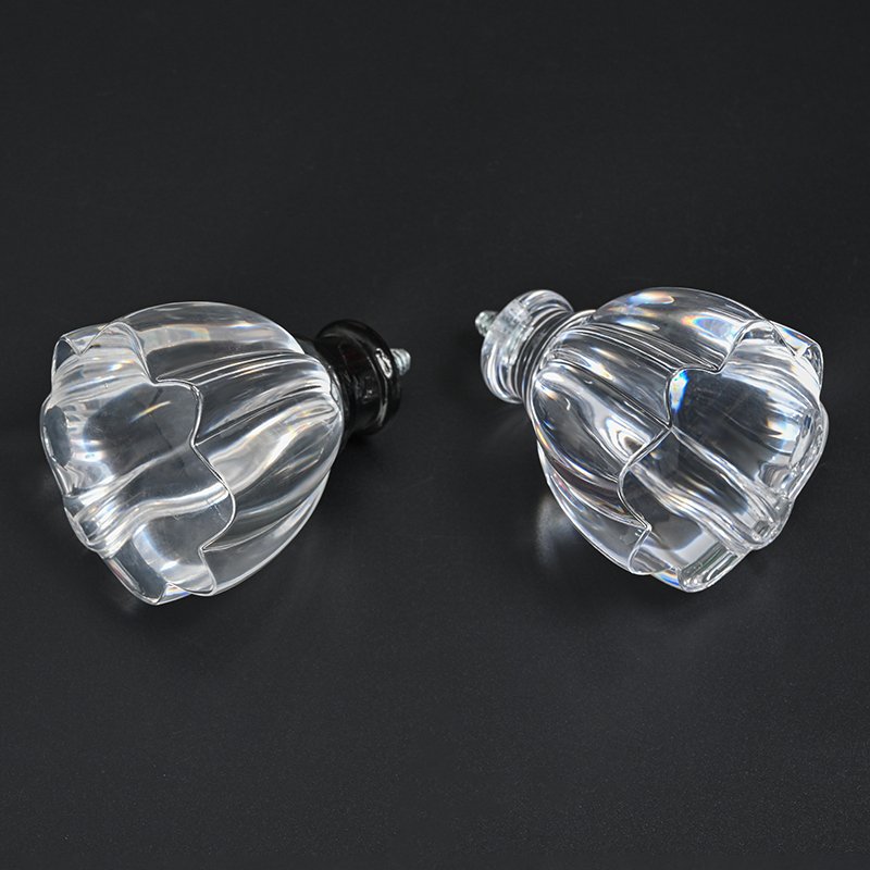 Wholesale Customization 60MM*66MM Transparent Acrylic Crystal Window Curtain Rod And Finials Accessories