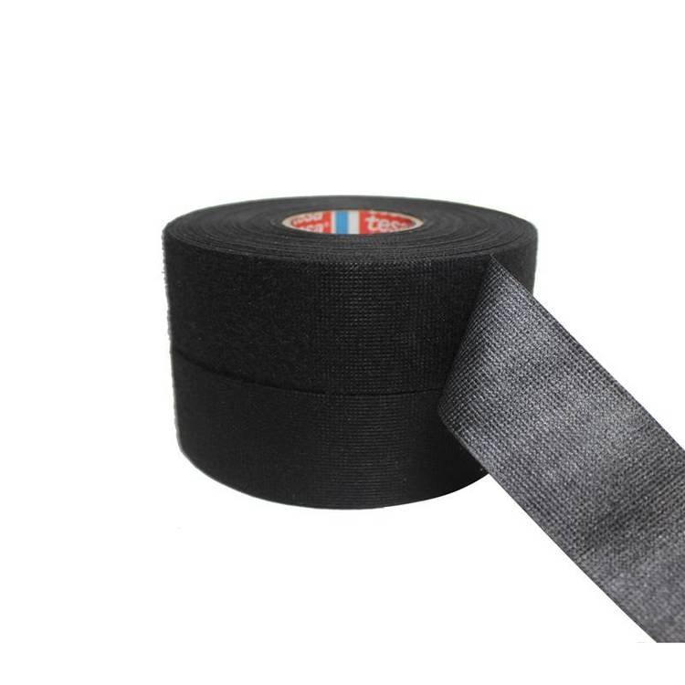 Wear-resisting 0.28mm thick Black PET polyester flannel car wiring harness tape tesa 51608 tape
