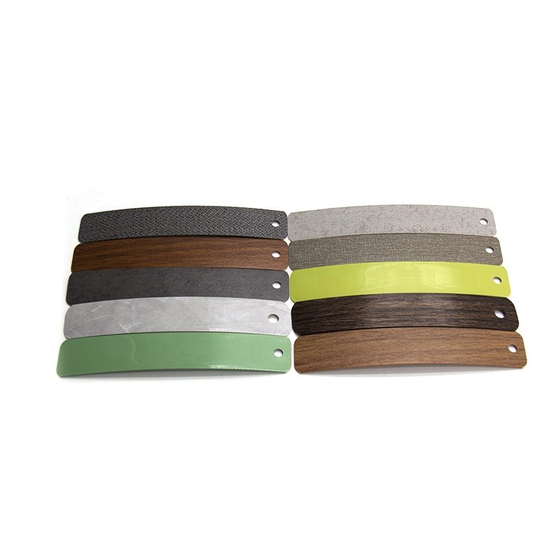 High gloss MDF PVC edge banding customized color plastic strips for furniture