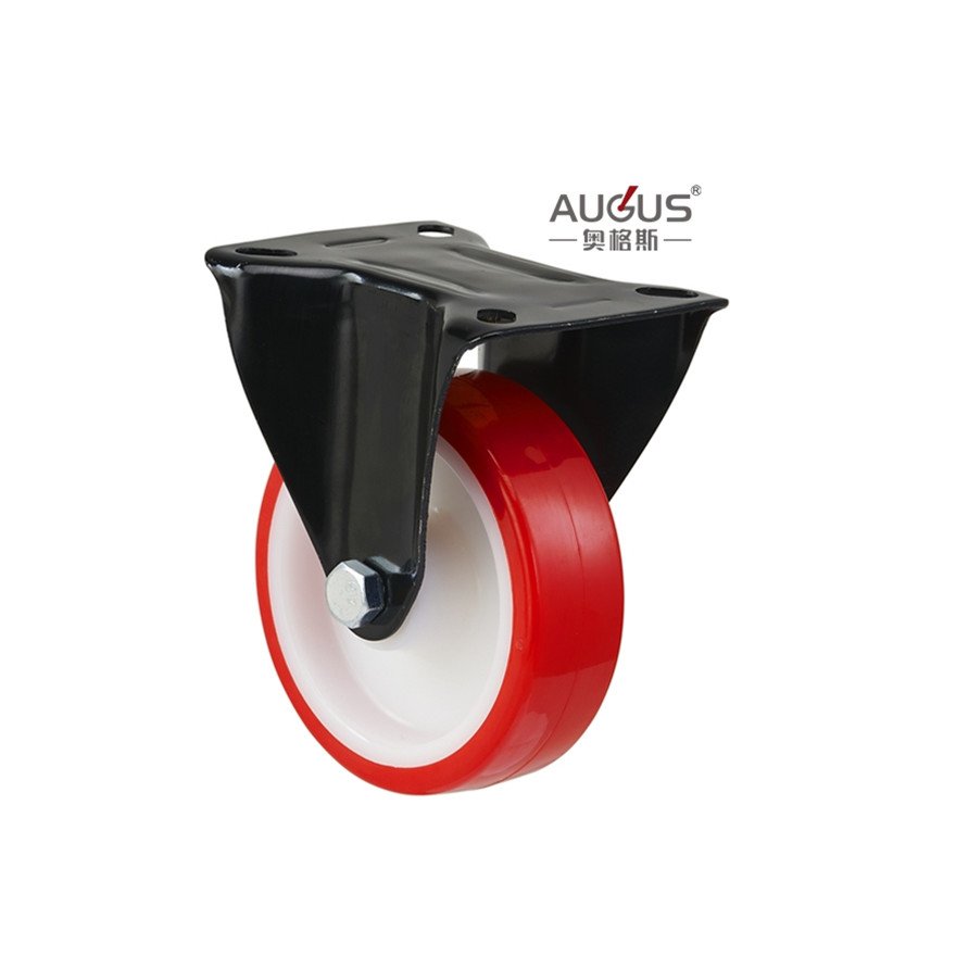 2024 hot Top Plate Industrial Duty Caster Wheels PU Furniture fixed swivel Castor Wheels Wheels with brake