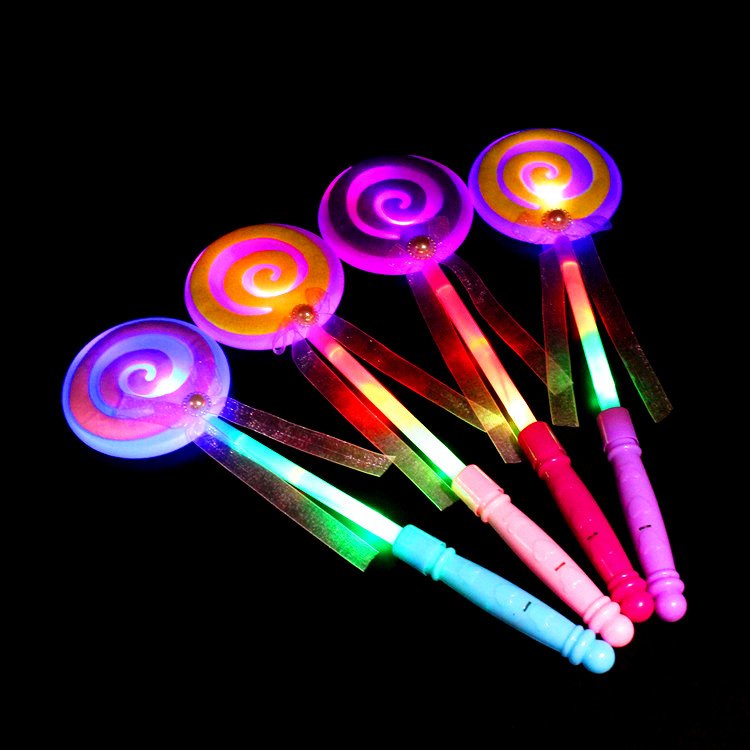 Customized LED Variable Frequency Light Lollipop Magic Rod Beauty Lollipop flashing party stick led light wand for kids toy gift