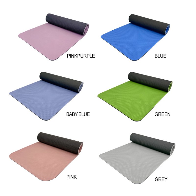 Factory stock eva color foam multi-thickness size two-color foam 61x183cm yoga mat