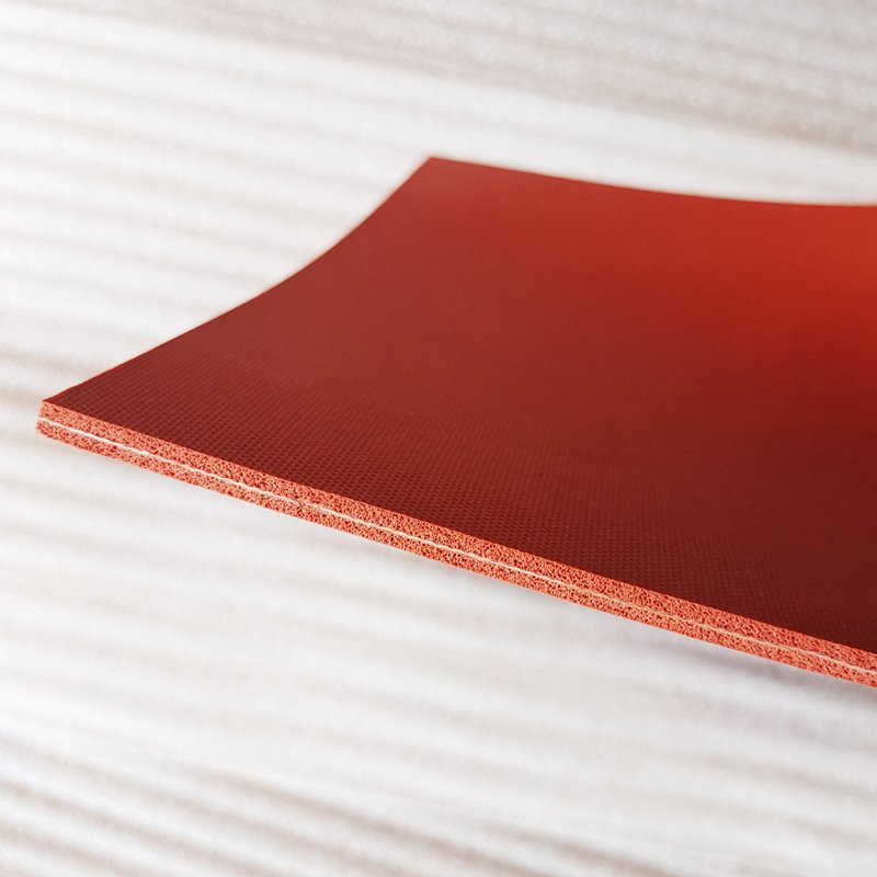 Silicone foam rubber sponge with cloth insertion 2mm 3mm 4mm 5mm 10mm