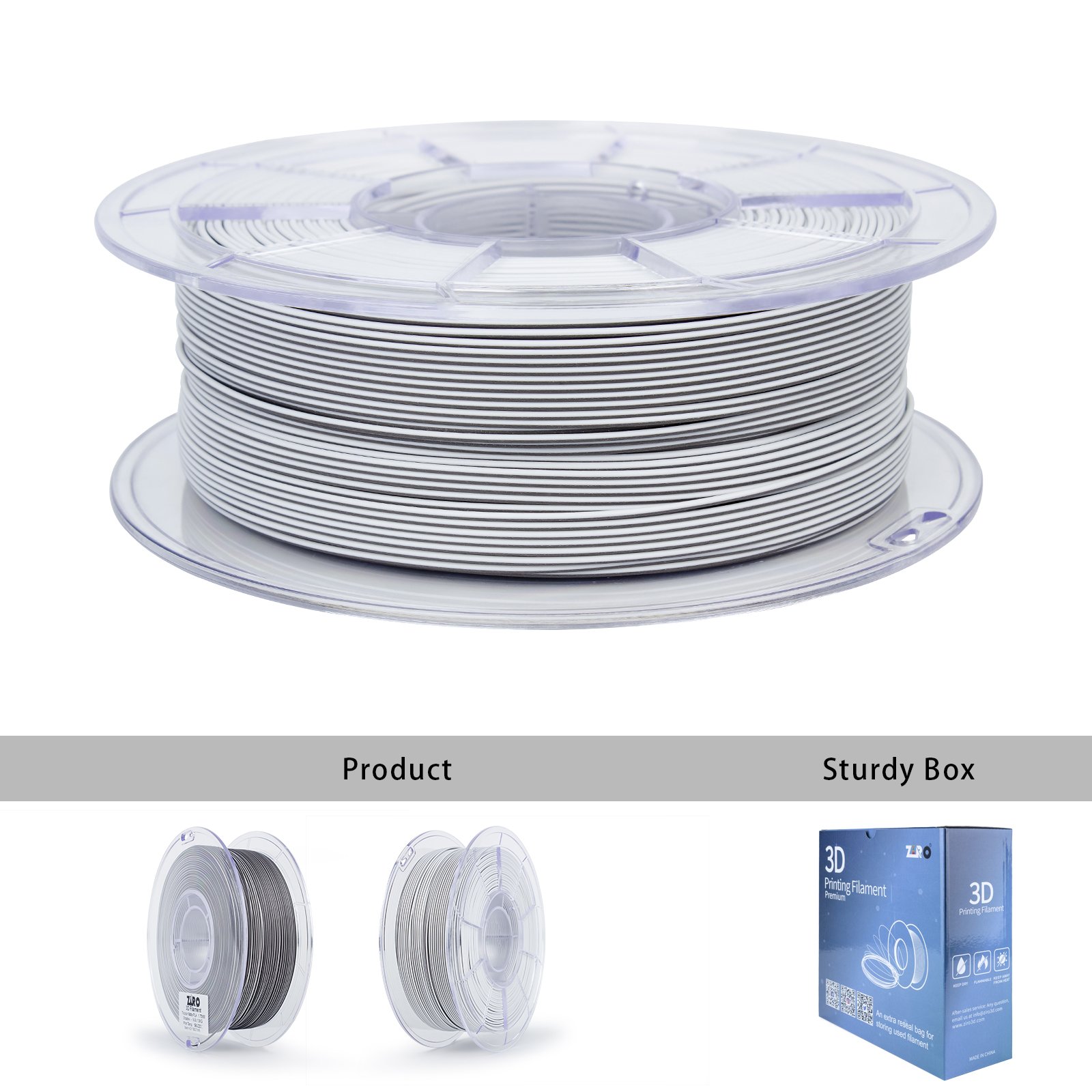 Hot Selling ZIRO 3d Tricolor Pla 3d Filament Supplier For Most Of 3d Printers Tricolor 3d Printing Plastic Rods