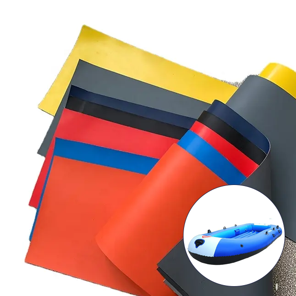Gray Color 1mm 2mm Hypalon Rubber sheet fabric for inflatable RIB manufacture