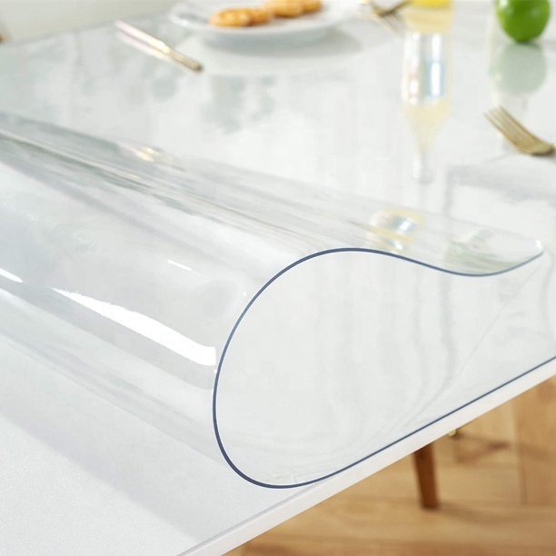 Fuxing Clear Flexible Customize Size Flexible Top Grade Plastic Sheets Embossed Pvc Tablecloth Roll