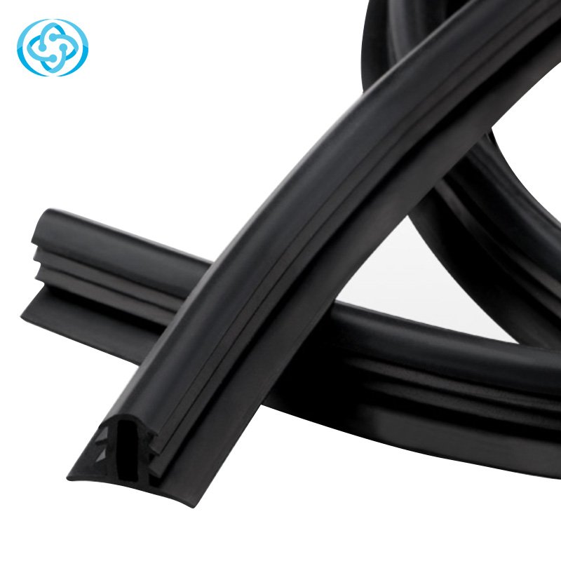 Rubber extruded automotive weatherstripping profile seal