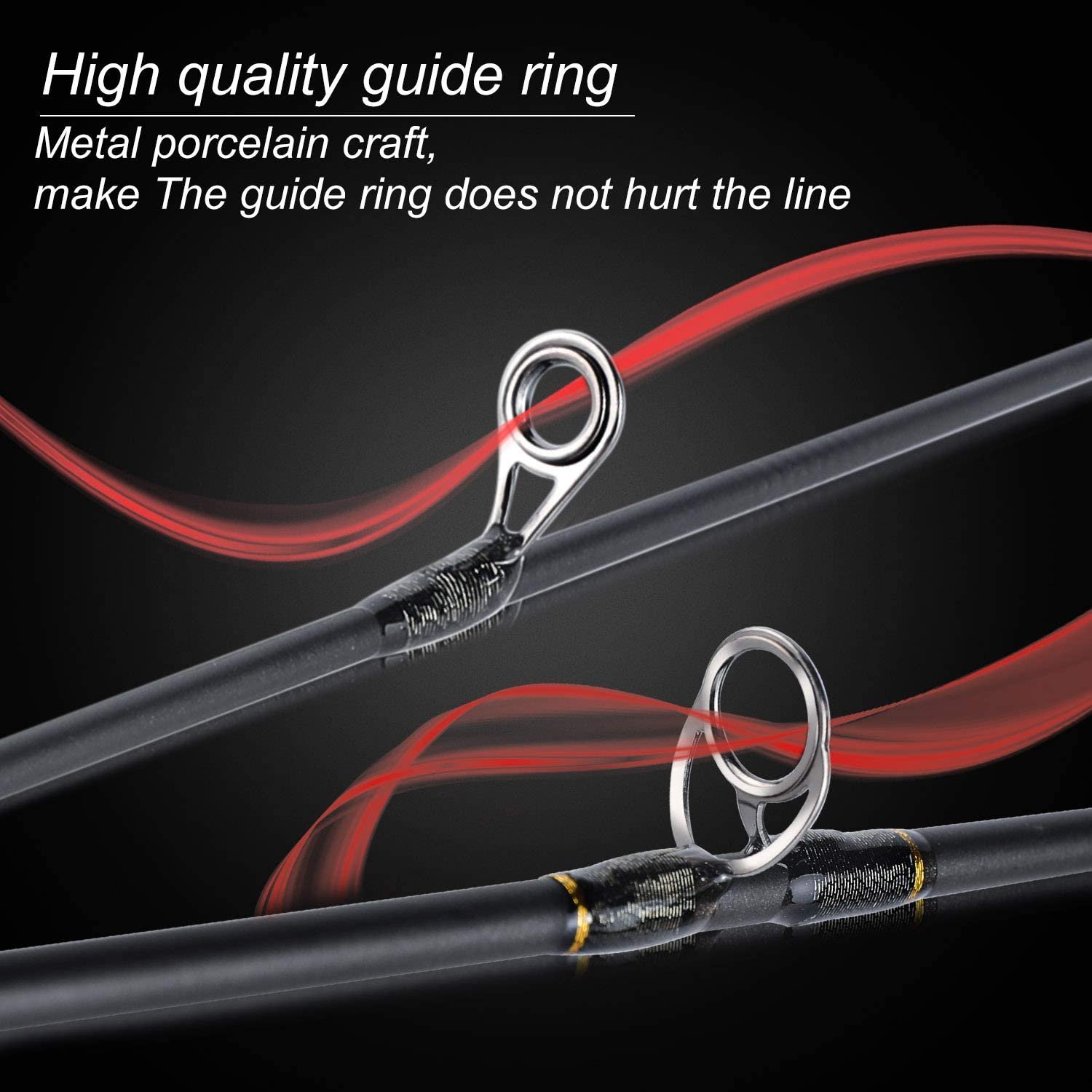 Carbon rod spinning rods lightweight ultra light fishing rod (B02)