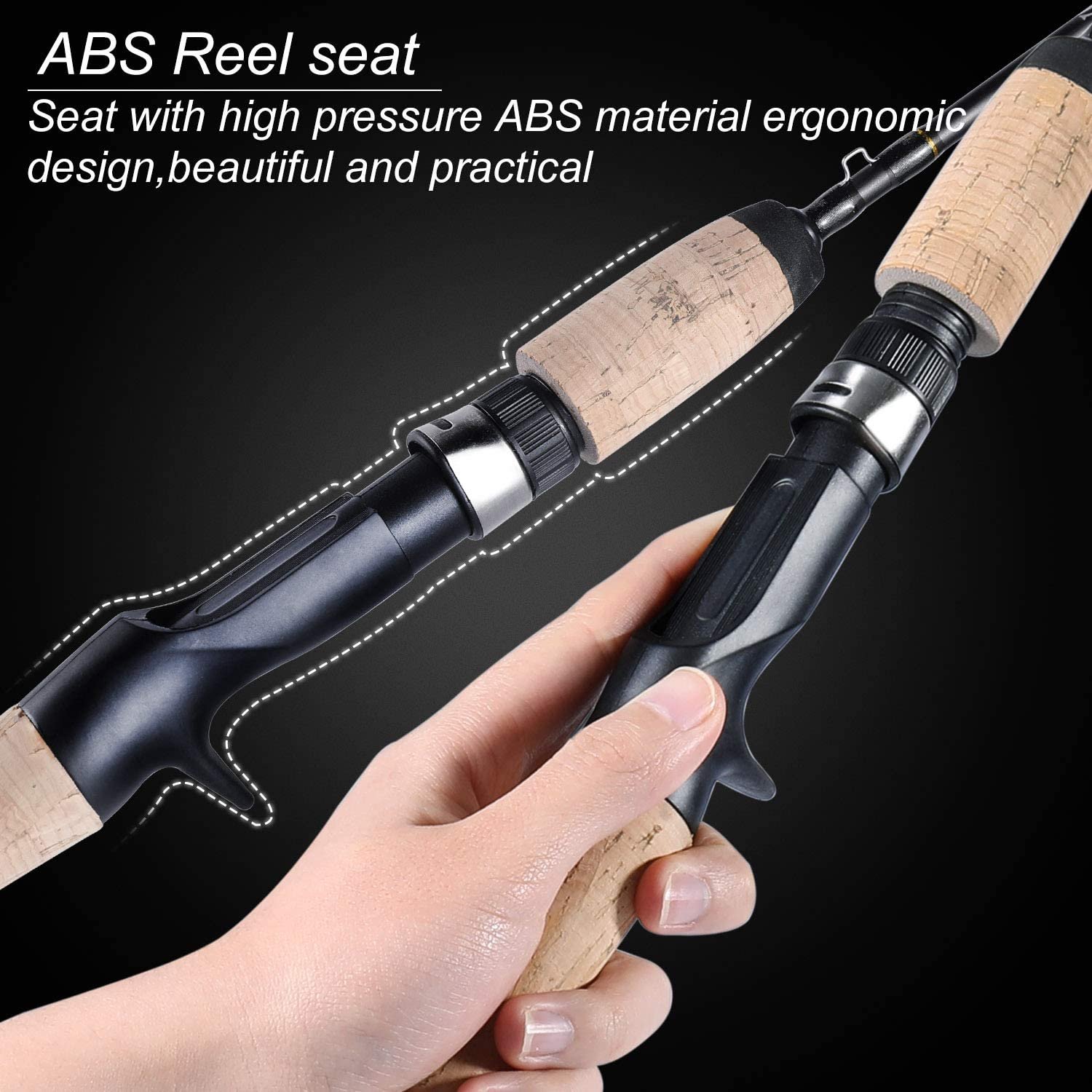 Carbon rod spinning rods lightweight ultra light fishing rod (B02)